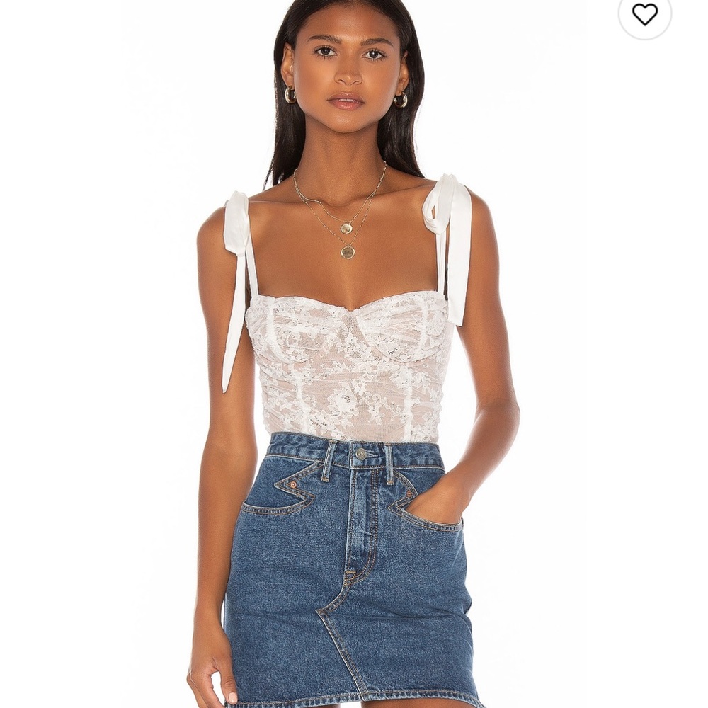 For Love And Lemons White Lace Blouse